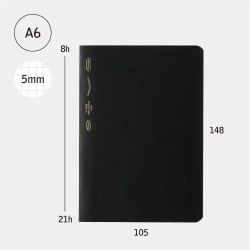018 Editor's Series 365 Days Notebook Grid Black A6