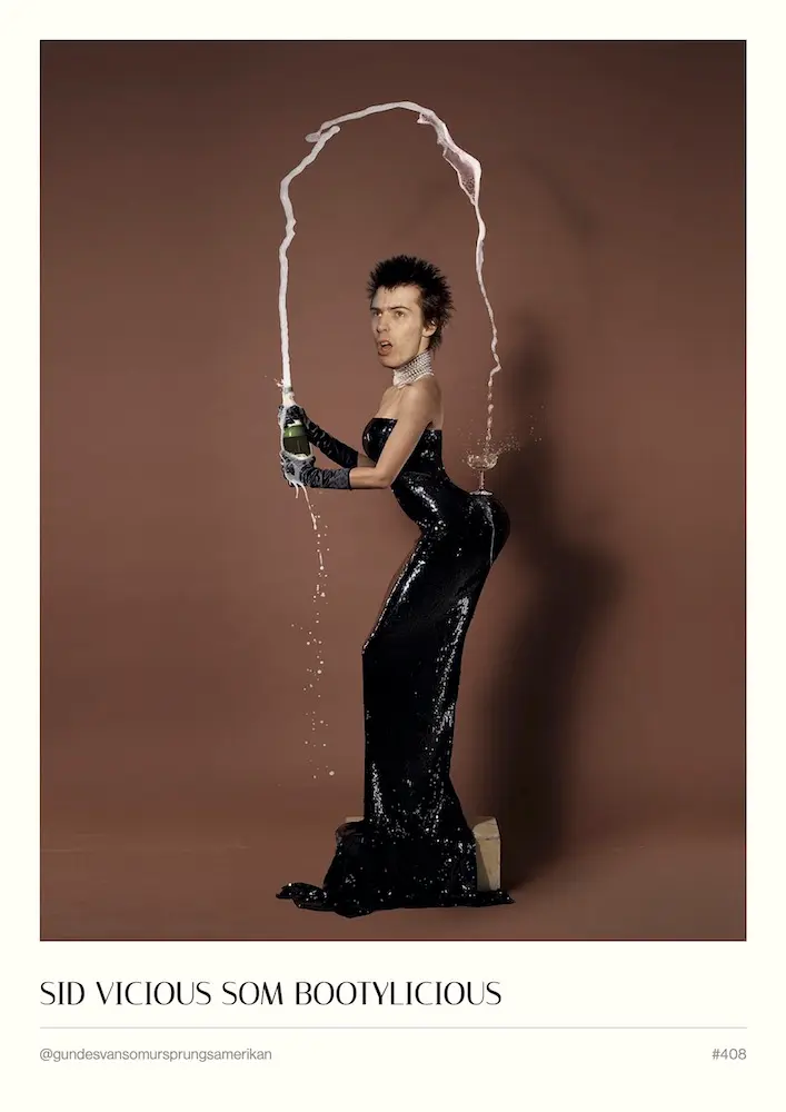 #408 - Sid Vicious som bootylicious - A3 Poster