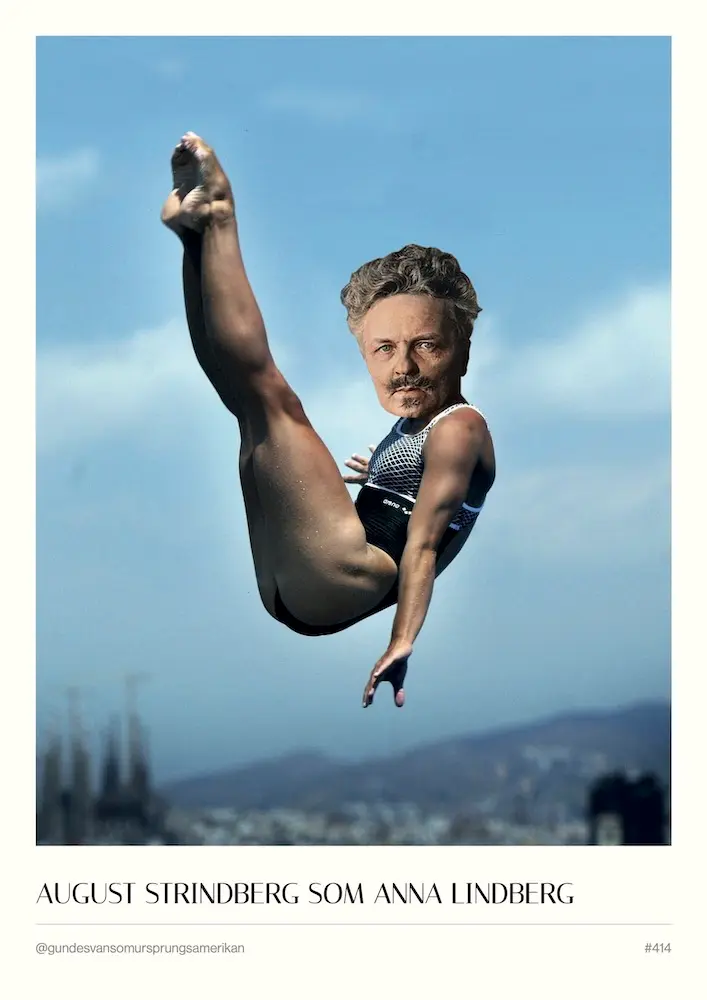 #414 - August Strindberg som Anna Lindberg - A3 Poster