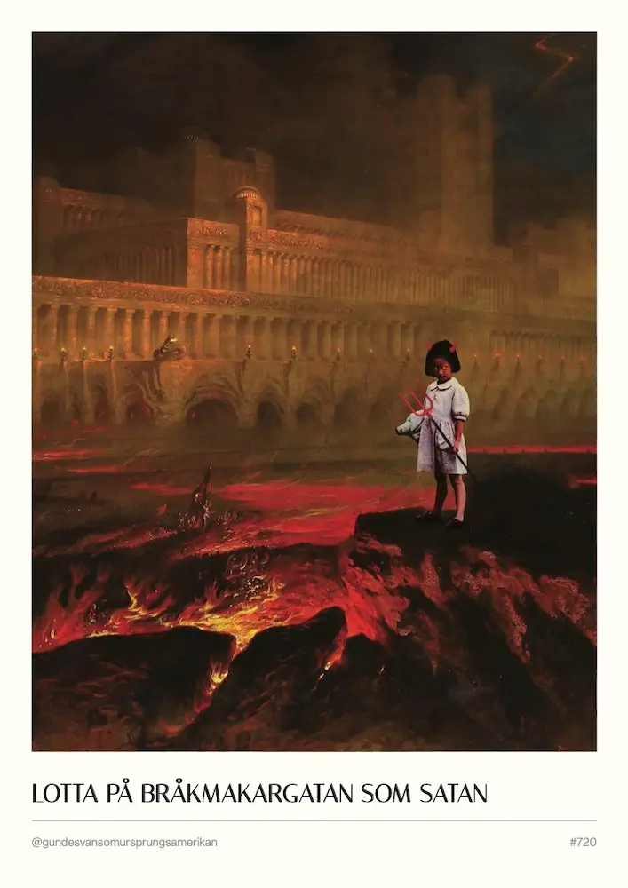 #720 - Lotta på Bråkmakargatan som Satan - A3 Poster