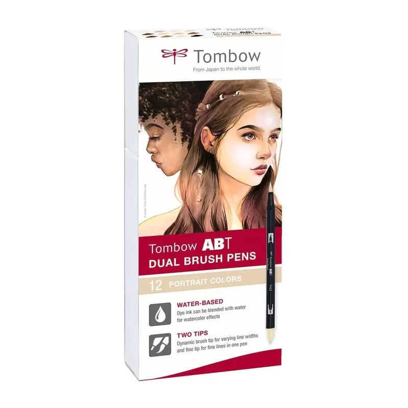 ABT Dual Brush pen 12-pack - Portrait colors