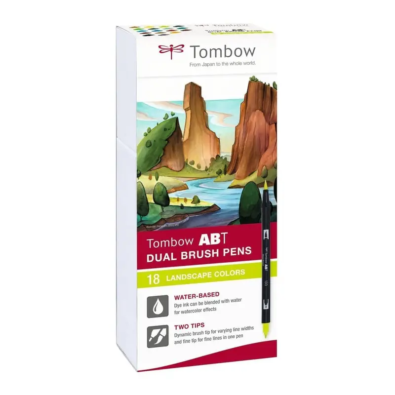 ABT Dual brush pen 18-pack - Landscape colors
