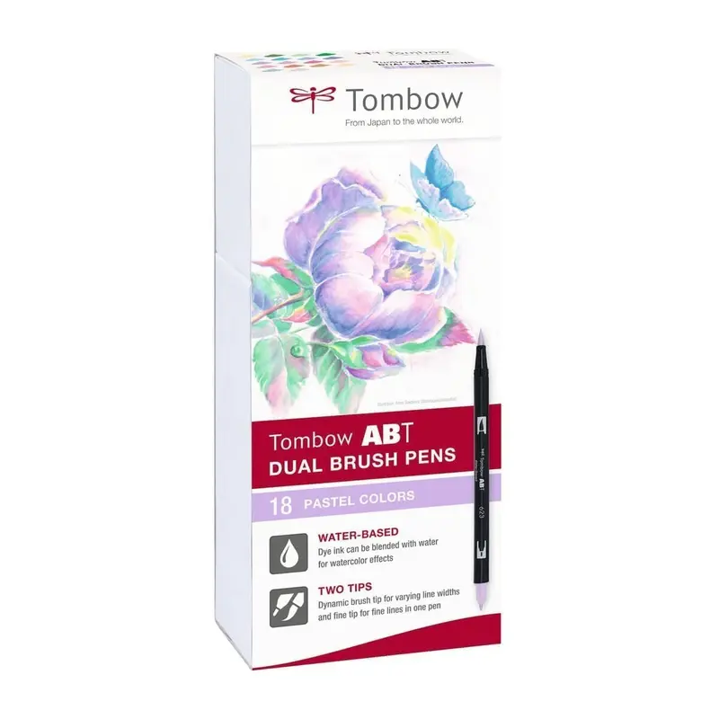 ABT Dual brush pen 18-pack - Pastel colors