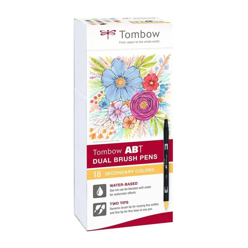 ABT Dual brush pen 18-pack - Secondary colors