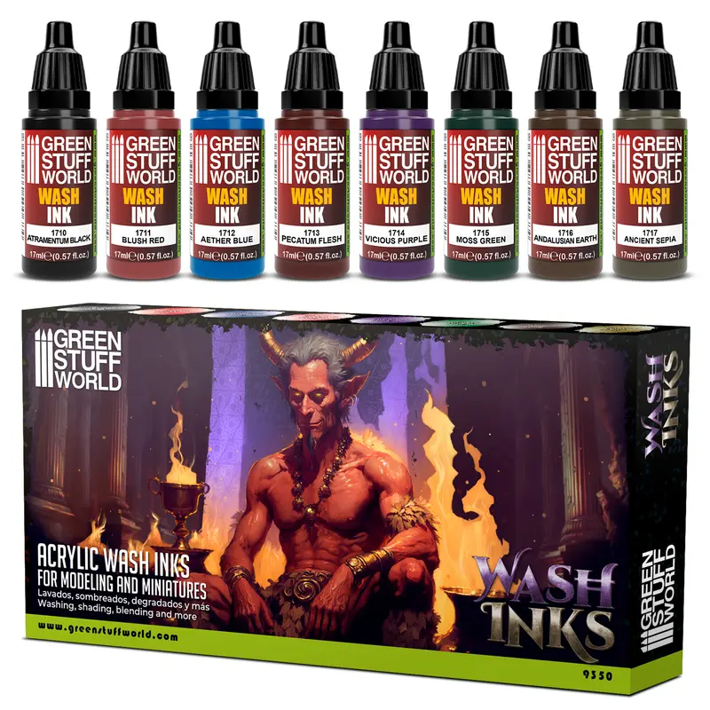 Acrylic wash ink set (8x17ml)