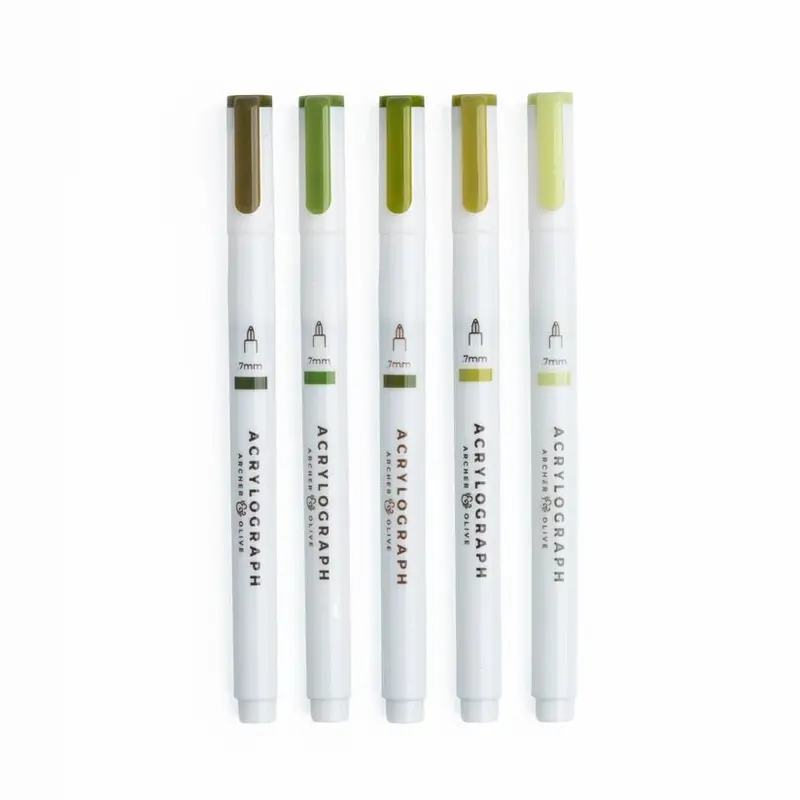Acrylograph 5-pack 0,7 - Leaf Green Hues