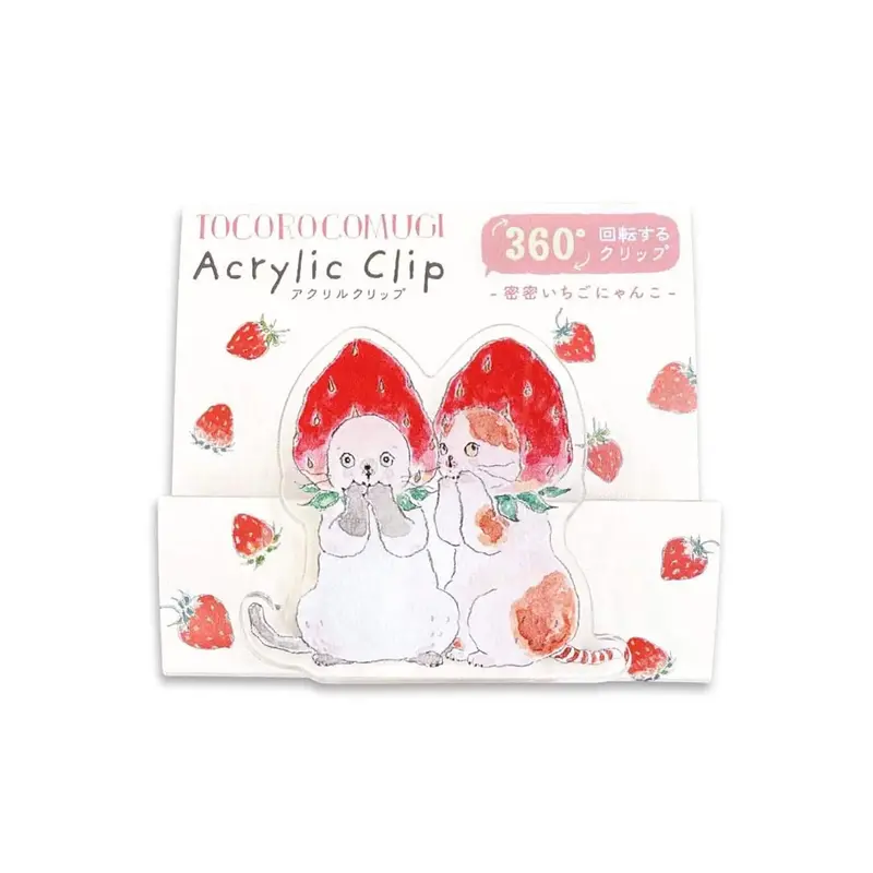 Active Corporation × Tocoro Comugi 2-Way Acrylic Clip Stand - Strawberry