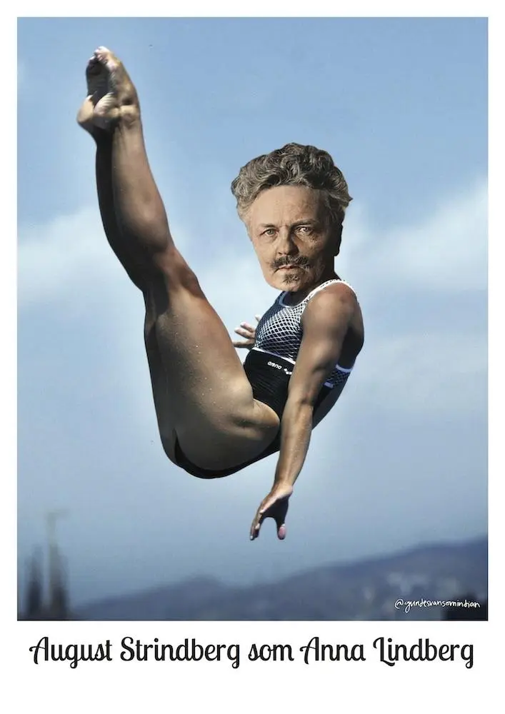 [Affischer utförsäljning] August Strindberg som Anna Lindberg - A3 Poster