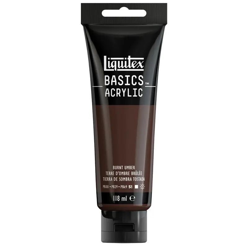 Akrylfärg Liquitex Basics 118ml - Burnt Umber 128