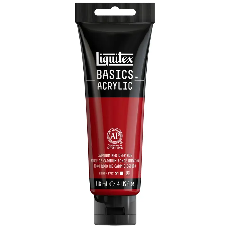 Akrylfärg Liquitex Basics 118ml - Cadmium red deep hue 311