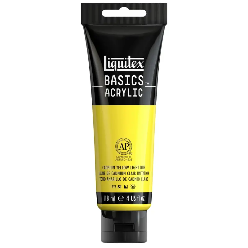 Akrylfärg Liquitex Basics 118ml - Cadmium yellow light hue 160