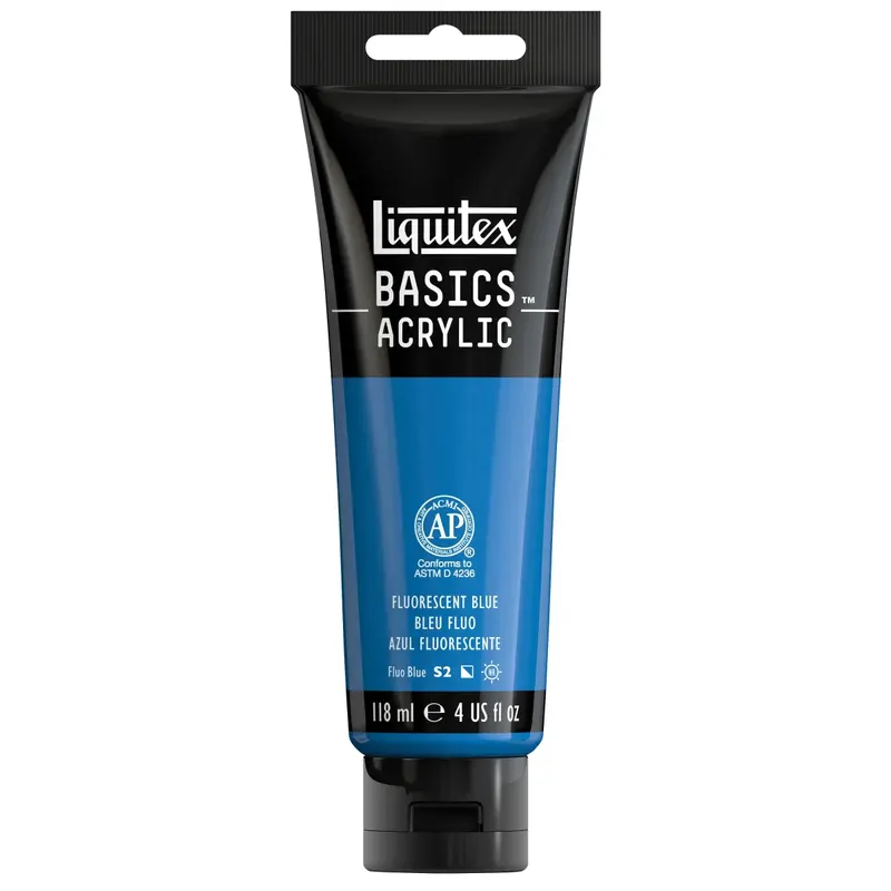 Akrylfärg Liquitex Basics 118ml - Fluorescent Blue 984