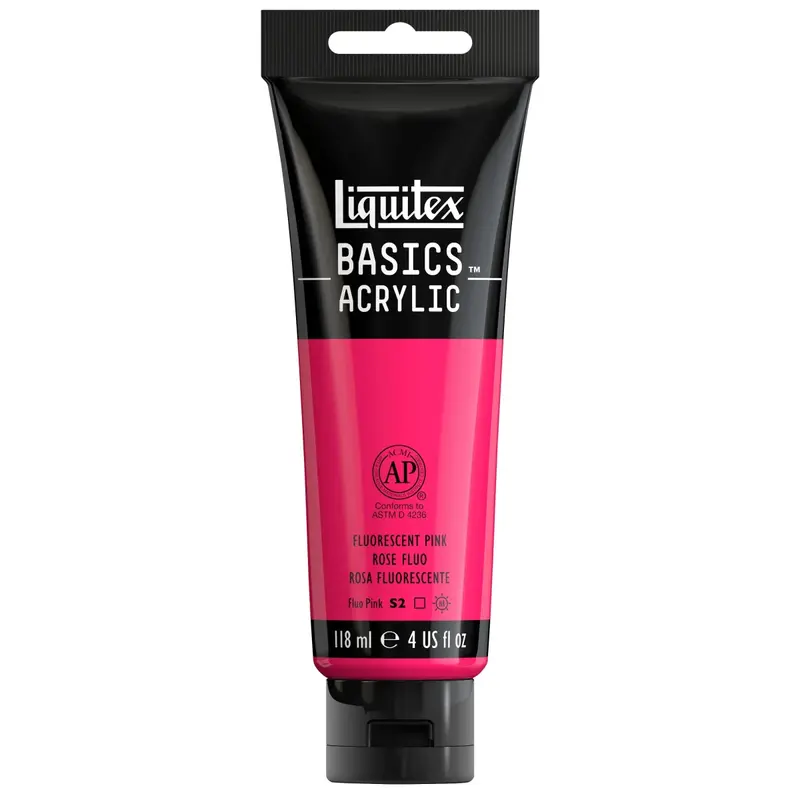 Akrylfärg Liquitex Basics 118ml - Fluorescent Pink 987