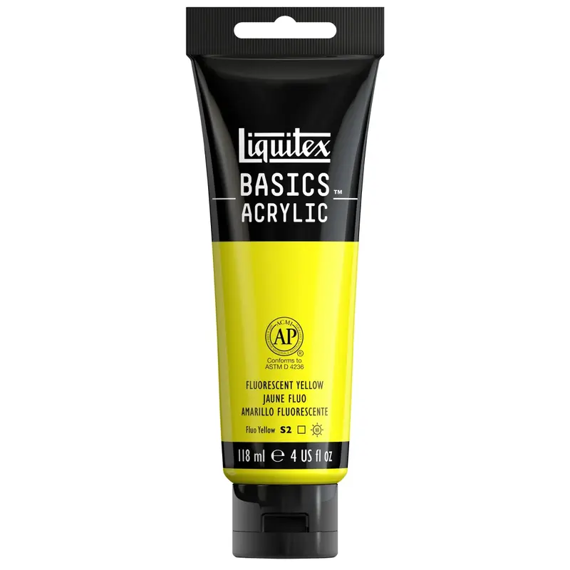 Akrylfärg Liquitex Basics 118ml - Fluorescent Yellow 981