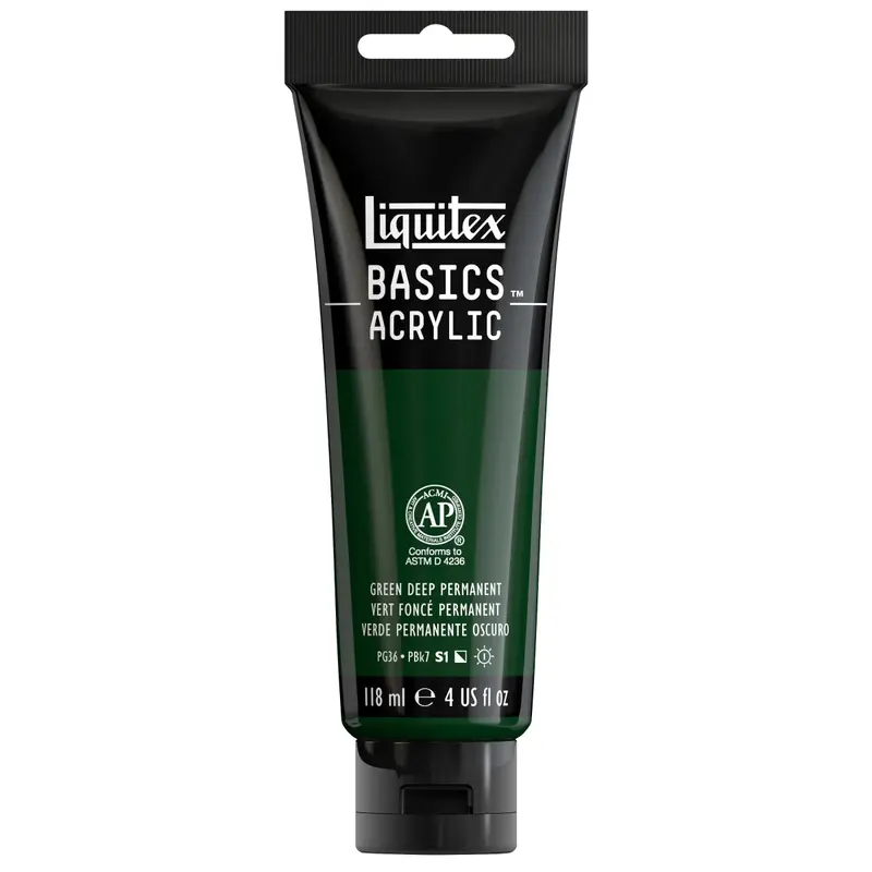 Akrylfärg Liquitex Basics 118ml - Green deep Permanent 350