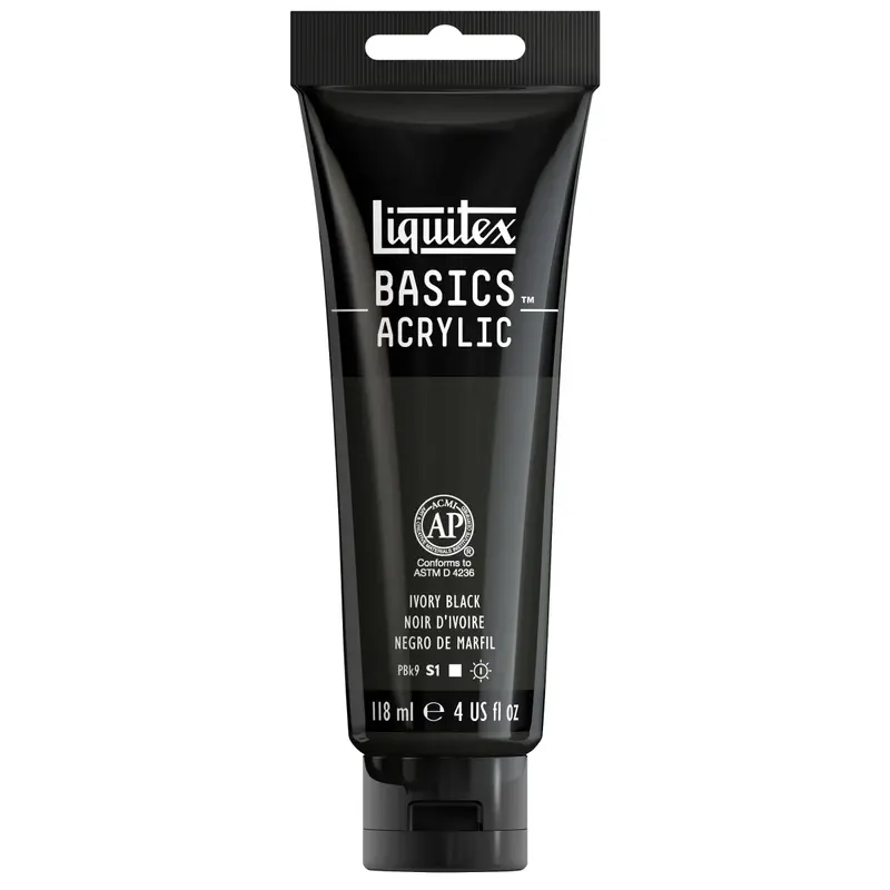 Akrylfärg Liquitex Basics 118ml - Ivory black 244