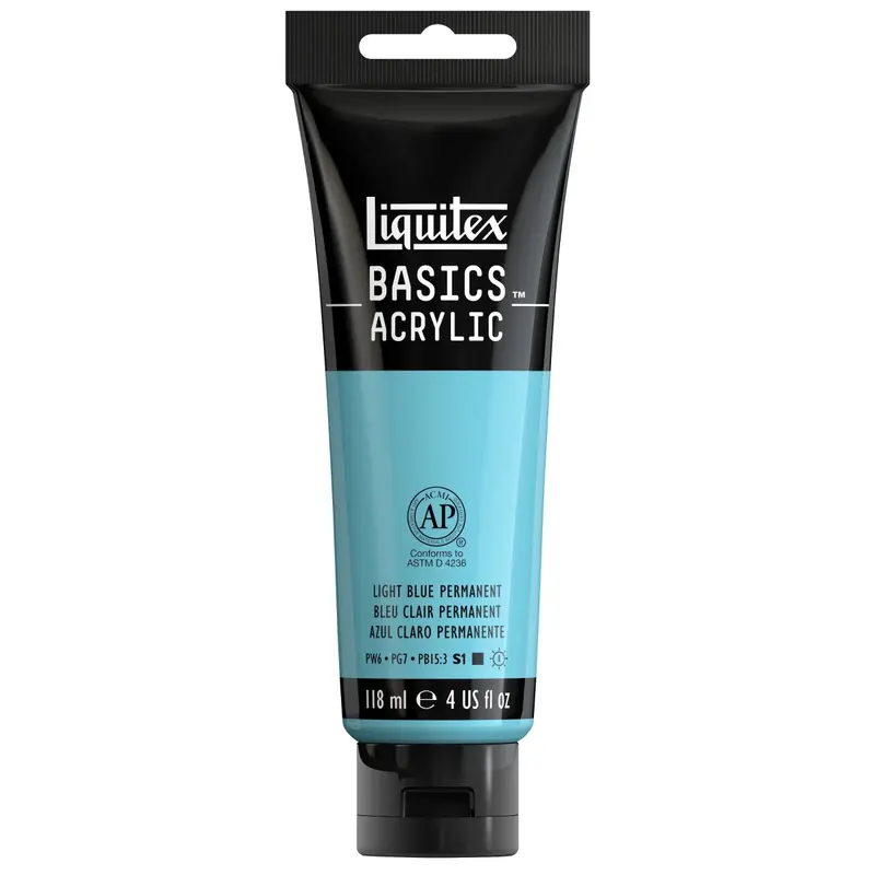 Akrylfärg Liquitex Basics 118ml - Light blue permanent 770