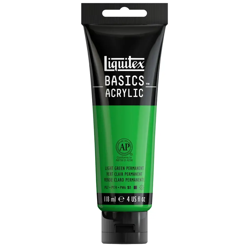 Akrylfärg Liquitex Basics 118ml - Light Green Permanent 312