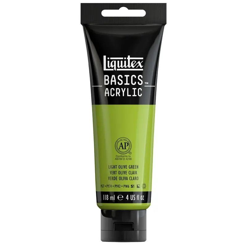 Akrylfärg Liquitex Basics 118ml - Light Olive Green 218
