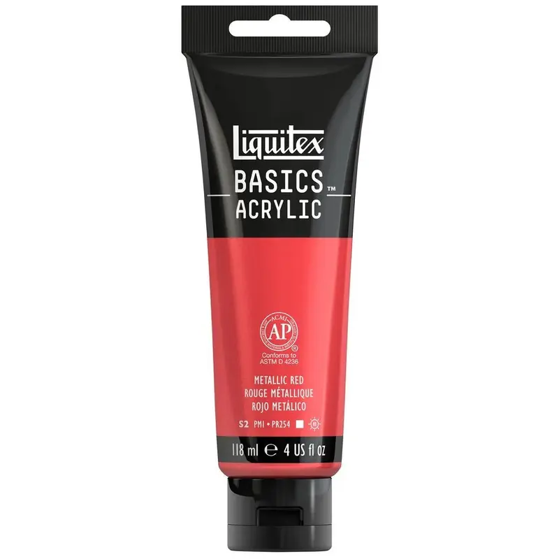 Akrylfärg Liquitex Basics 118ml - Metallic Red 345