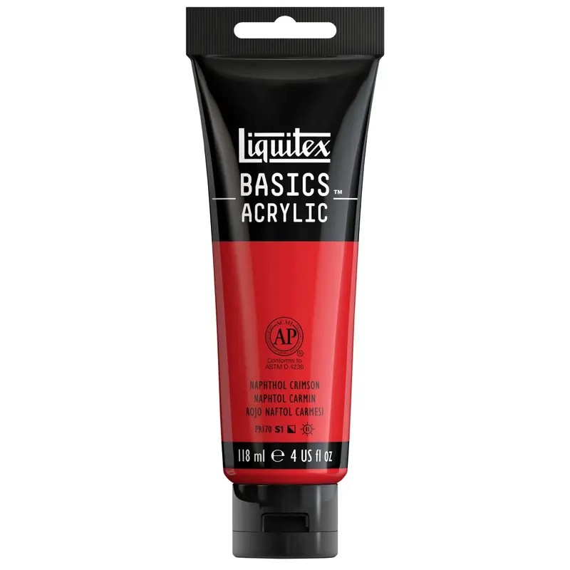 Akrylfärg Liquitex Basics 118ml - Naphthol crimson 292