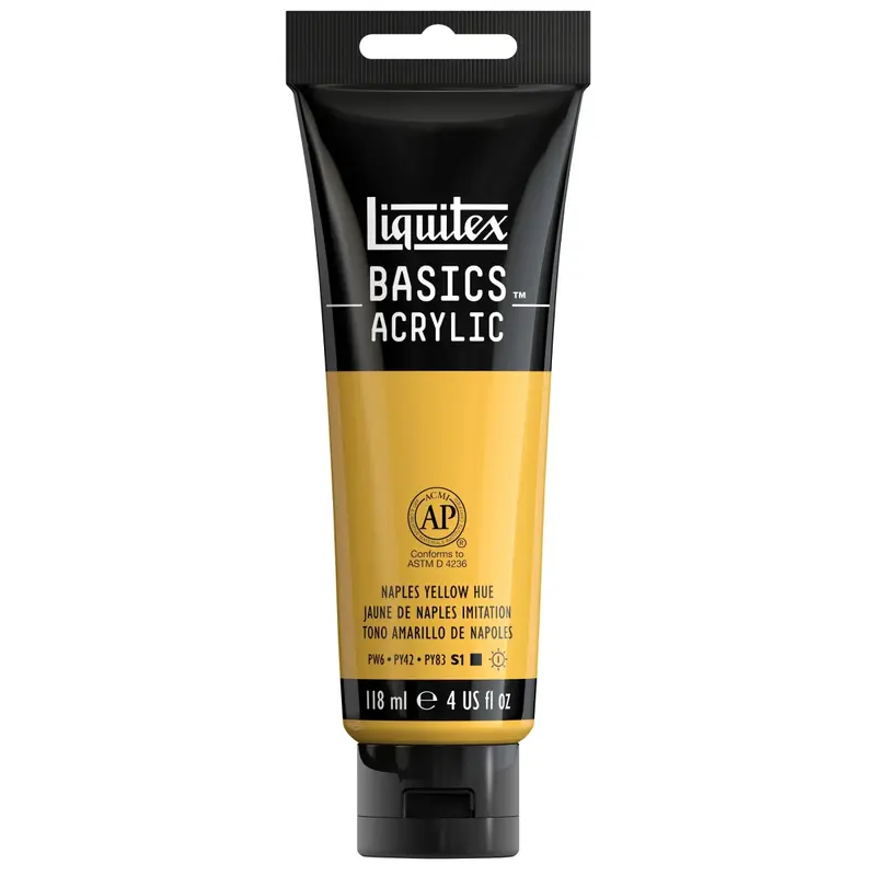 Akrylfärg Liquitex Basics 118ml - Naples yellow Hue 601