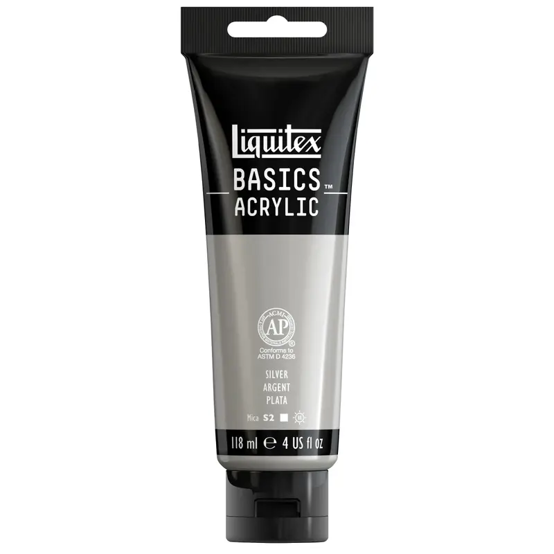 Akrylfärg Liquitex Basics 118ml - Silver 236