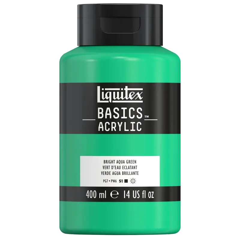 Akrylfärg Liquitex Basics 400ml - Bright aqua green 660