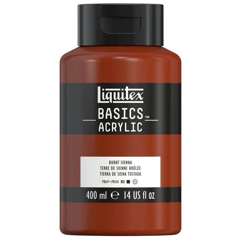 Akrylfärg Liquitex Basics 400ml - Burnt sienna 127