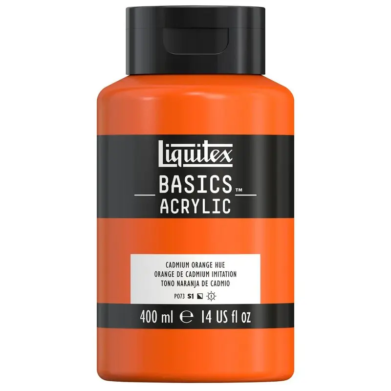Akrylfärg Liquitex Basics 400ml - Cadmium orange hue 720
