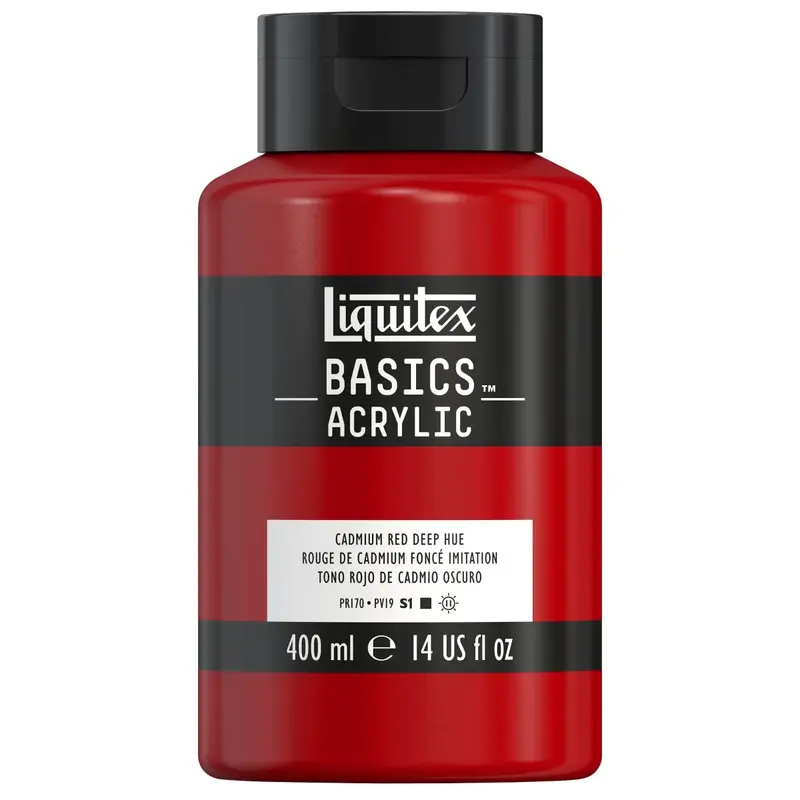 Akrylfärg Liquitex Basics 400ml - Cadmium red deep hue 311