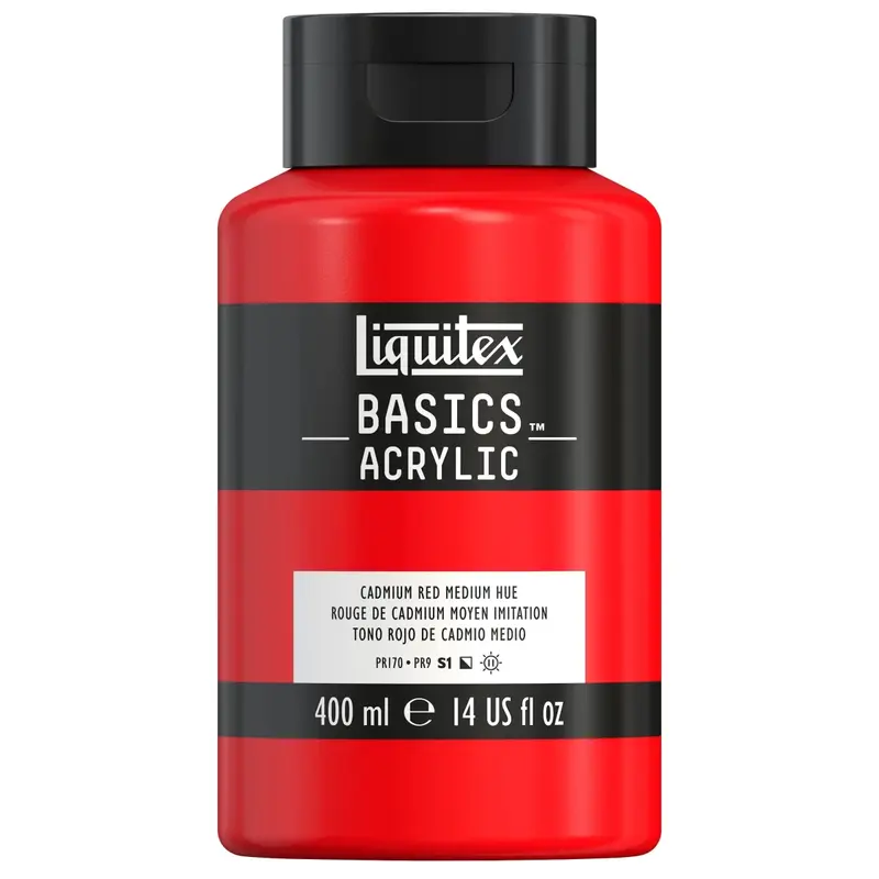 Akrylfärg Liquitex Basics 400ml - Cadmium red medium hue 151