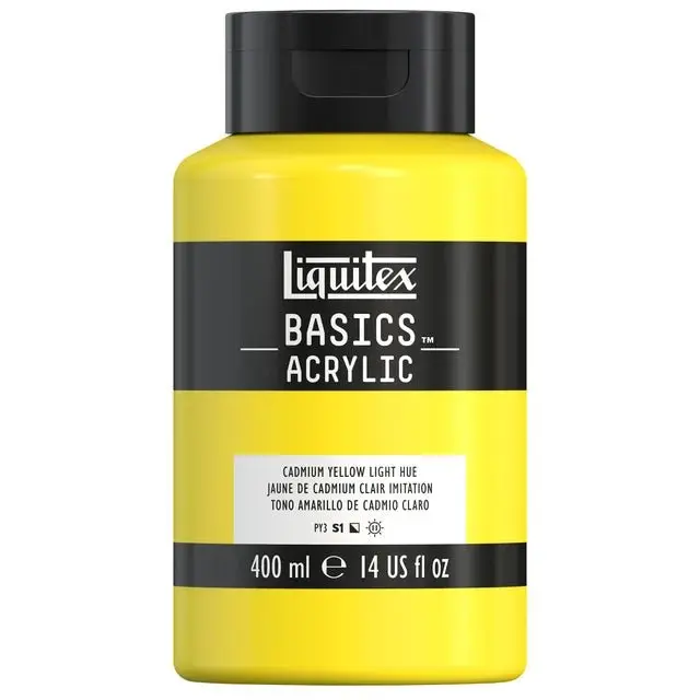 Akrylfärg Liquitex Basics 400ml - Cadmium yellow light hue 160