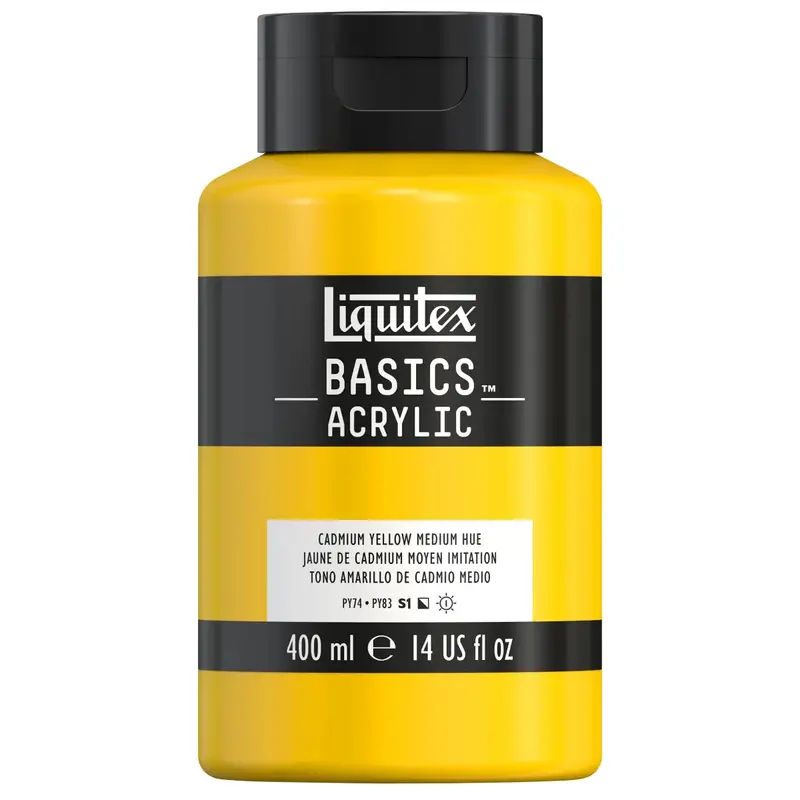 Akrylfärg Liquitex Basics 400ml - Cadmium yellow medium hue 161