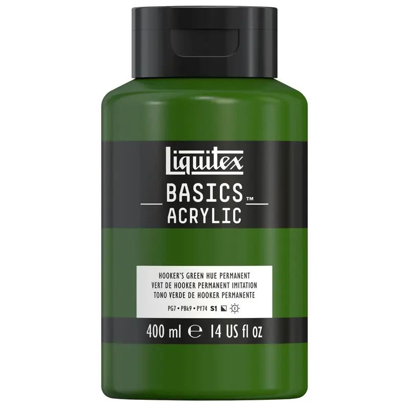 Akrylfärg Liquitex Basics 400ml - Hooker’S Green Hue Permanent 224