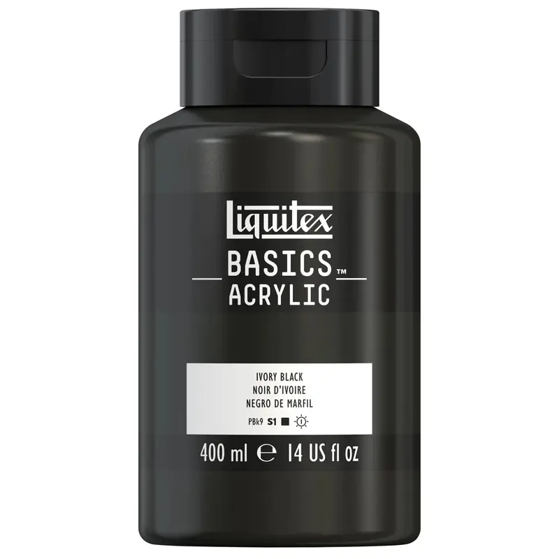 Akrylfärg Liquitex Basics 400ml - Ivory black 244
