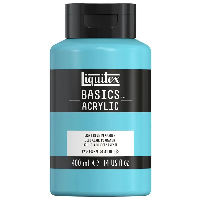 Akrylfärg Liquitex Basics 400ml - Light Blue Permanent 770