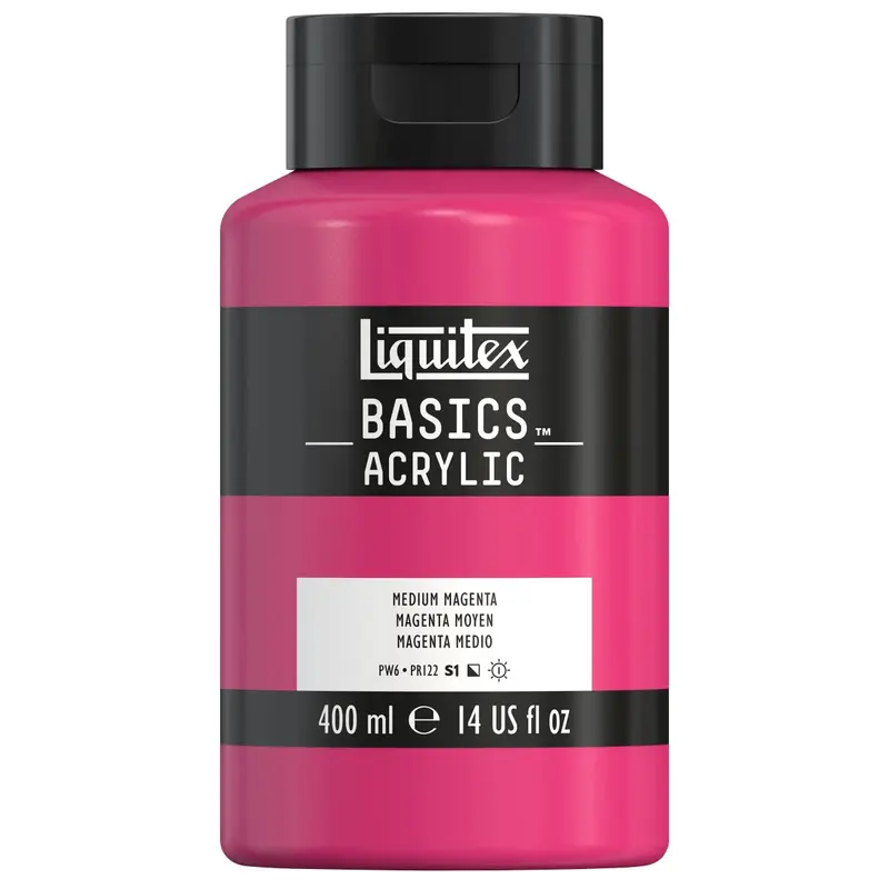 Akrylfärg Liquitex Basics 400ml - Medium Magenta 500