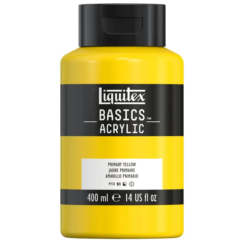 Akrylfärg Liquitex Basics 400ml - Primary yellow 410