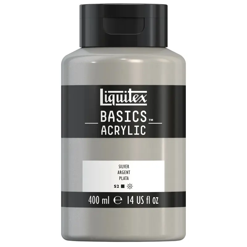 Akrylfärg Liquitex Basics 400ml - Silver 236