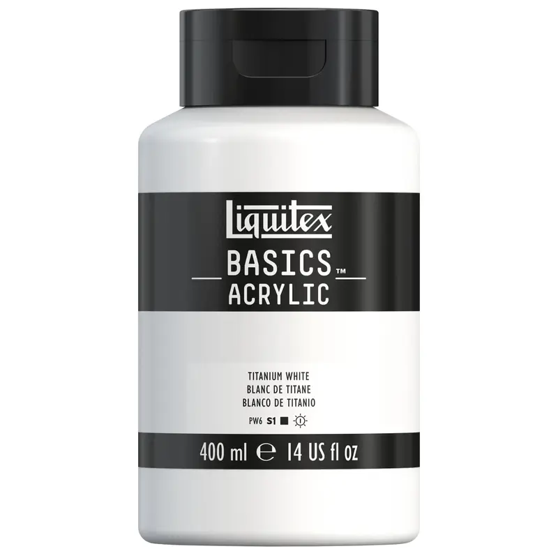 Akrylfärg Liquitex Basics 400ml - Titanium white 432