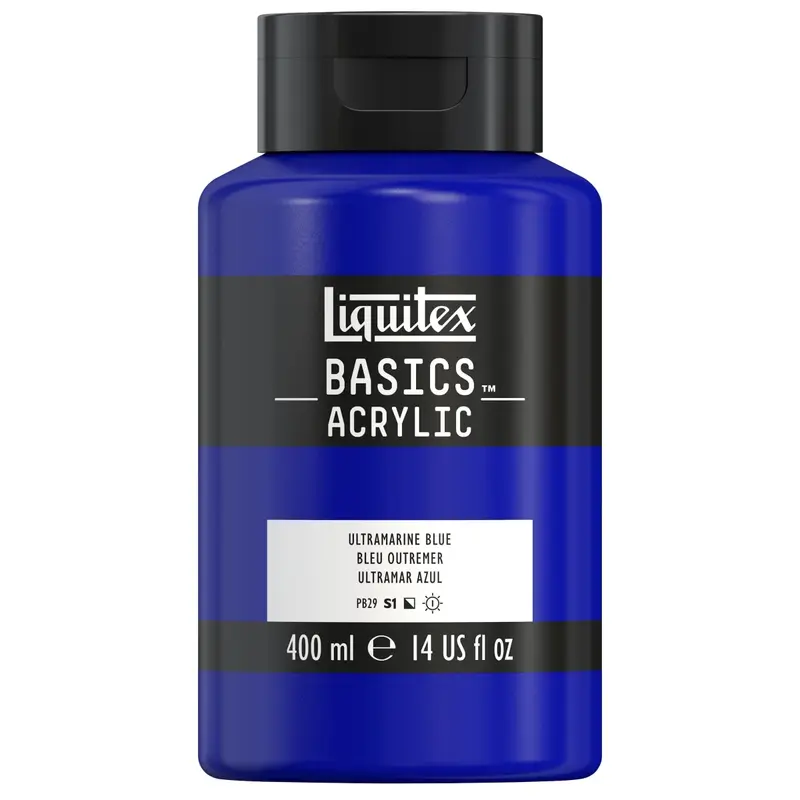 Akrylfärg Liquitex Basics 400ml - Ultramarine blue 380