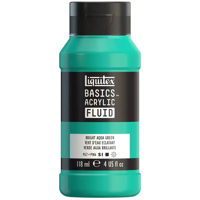 Akrylfärg Liquitex Basics Fluid 118ml - Bright Aqua Green 660