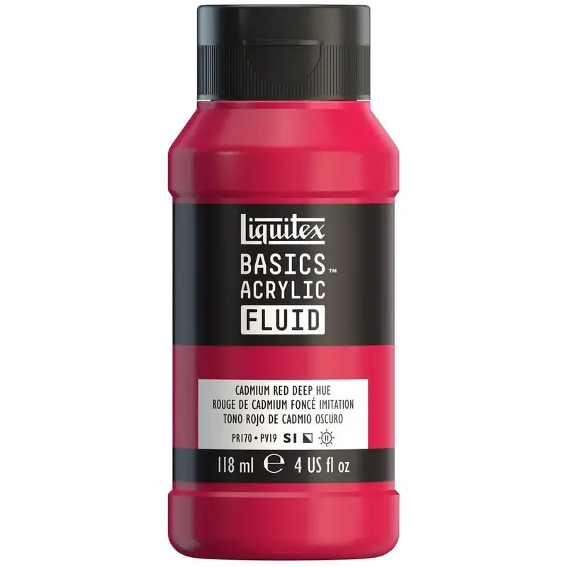 Akrylfärg Liquitex Basics Fluid 118ml - Cadmium Red Deep Hue 311
