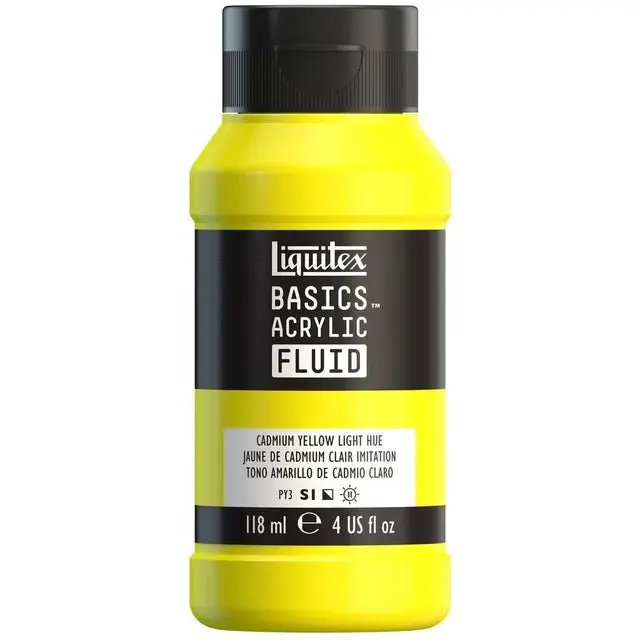 Akrylfärg Liquitex Basics Fluid 118ml - Cadmium Yellow Light Hue 159