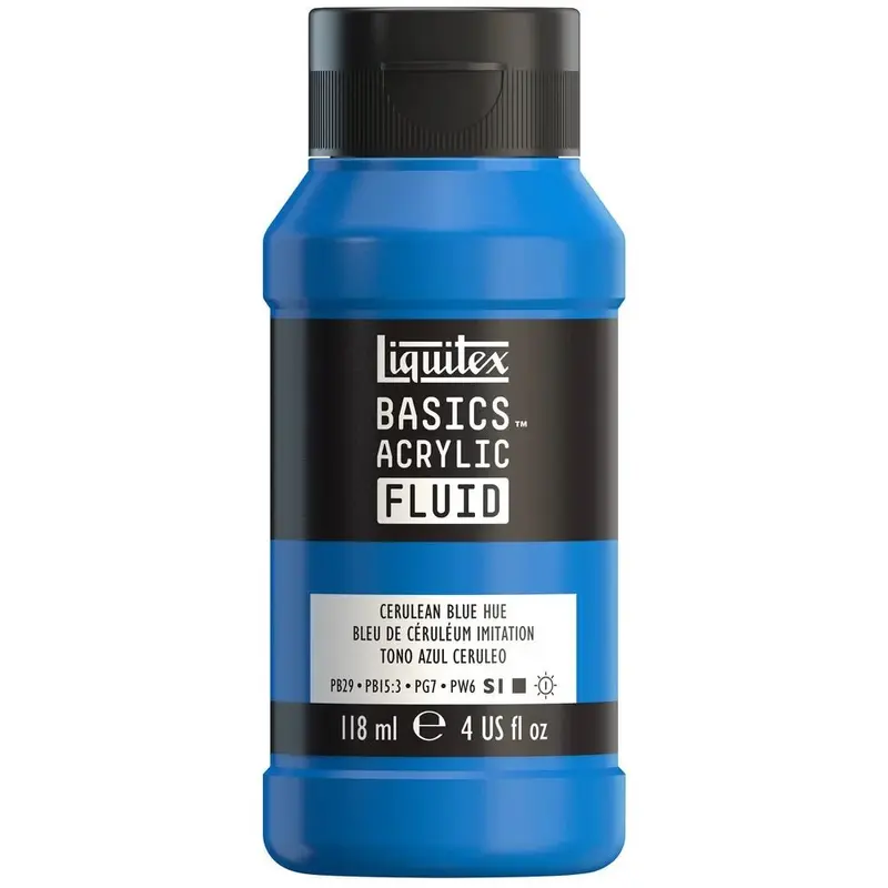 Akrylfärg Liquitex Basics Fluid 118ml - Cerulean Blue Hue 470