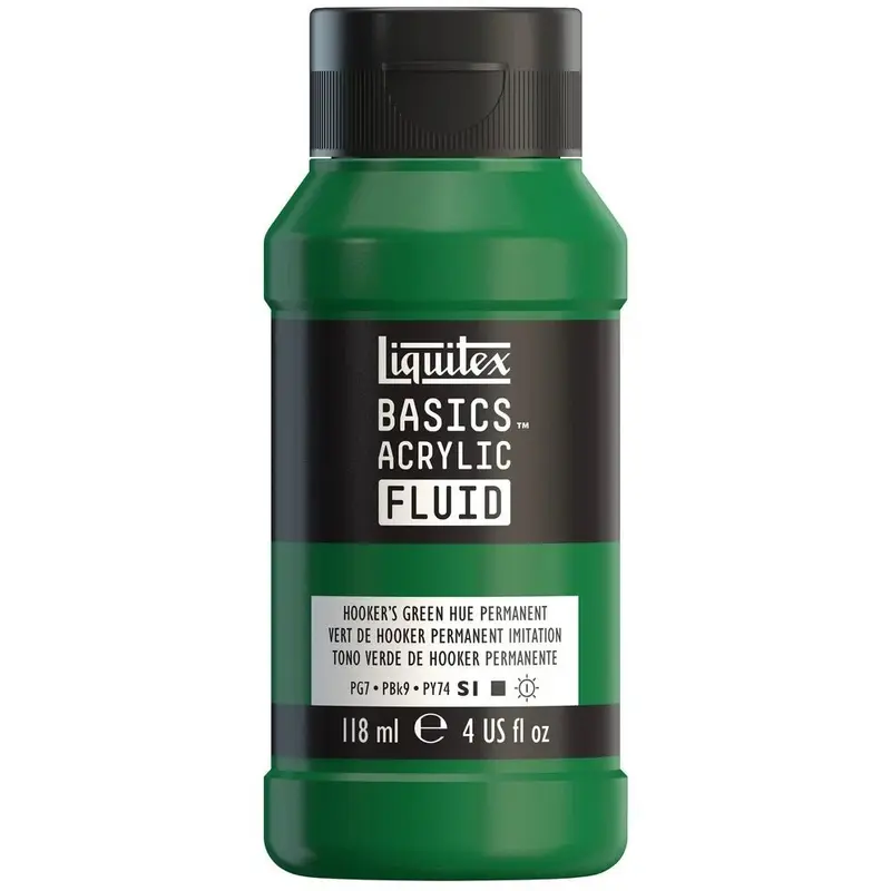 Akrylfärg Liquitex Basics Fluid 118ml - Hooker's Green Hue Permanent 224
