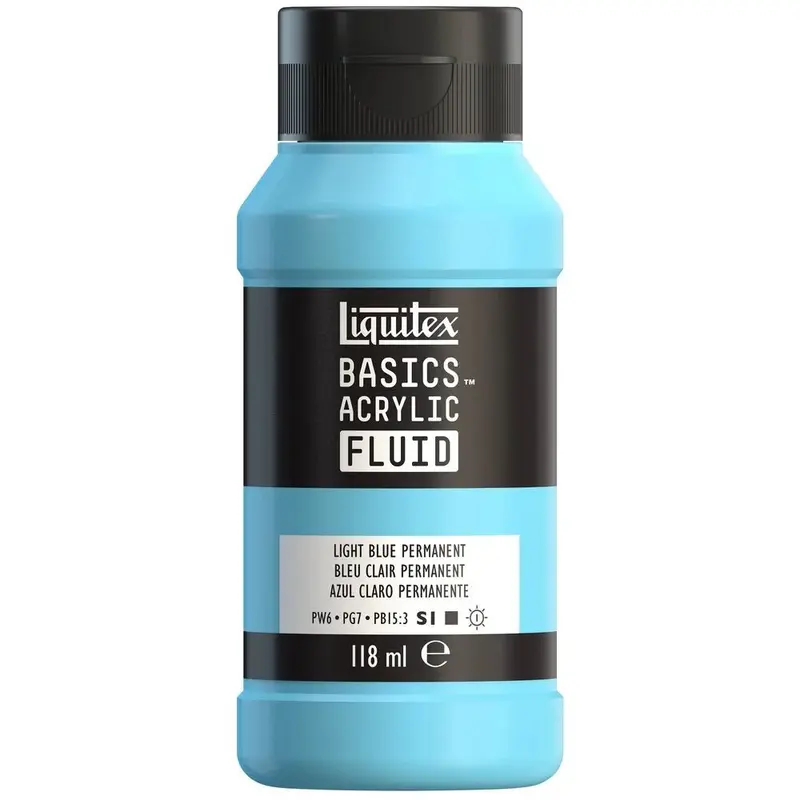 Akrylfärg Liquitex Basics Fluid 118ml - Light Blue Permanent 770