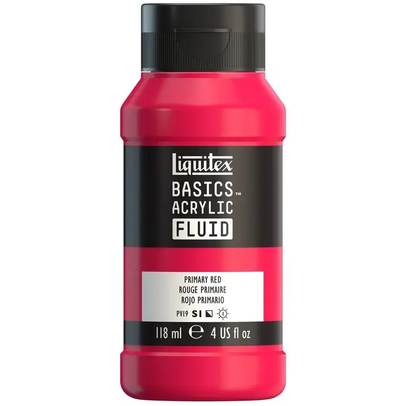Akrylfärg Liquitex Basics Fluid 118ml - Primary Red 415