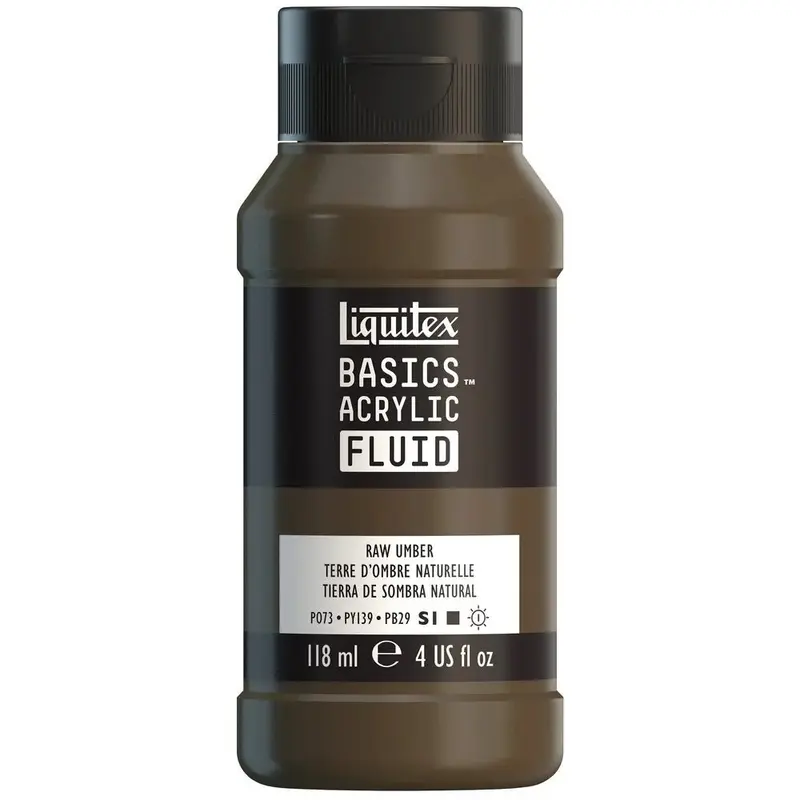 Akrylfärg Liquitex Basics Fluid 118ml - Raw Umber 331